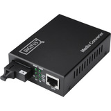 Digitus Bidirektional Gigabit mediekonverter, RJ45 / SC, Media Converter Sort