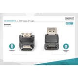 Digitus HDMI-A stik > HDMI-A fatning 4K, Adapter Sort