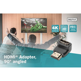Digitus HDMI-A stik > HDMI-A fatning 4K, Adapter Sort