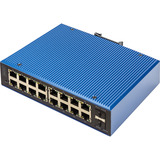 Digitus Industriel 16+2-port L2 administreret Gigabit Ethernet, Switch 