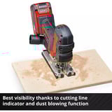 EINHELL Professionel Akku-stiksav TP-JST 18/135 Li BL - Solo, 18 Volt Rød/Sort