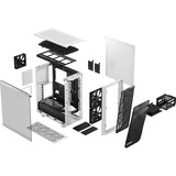 Fractal Design Meshify 2 Compact Tower Hvid, Towerkabinet Hvid/Sort, Tower, PC, Hvid, ATX, micro ATX, Mini-ITX, Stål, Hærdet glas, Spil