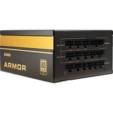 Inter-Tech SAMA FTX-850-B ARMOR enhed til strømforsyning 850 W 20+4 pin ATX ATX Sort, PC strømforsyning Sort, 850 W, 110 - 240 V, 850 W, 47 - 63 Hz, 6 - 15 A, Aktiv