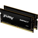Kingston FURY FURY Impact hukommelsesmodul 16 GB 2 x 8 GB DDR4 2666 Mhz Sort, 16 GB, 2 x 8 GB, DDR4, 2666 Mhz, 260-pin SO-DIMM