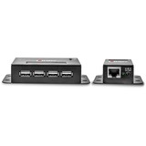 Lindy 42681, USB-forlænger Sort