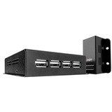 Lindy 42681 netværk forlænger Netværkssender & -modtager Sort, USB-forlænger Sort, Netværkssender & -modtager, 50 m, 480 Mbit/s, Cat5, Cat5e, Cat6, NS1021, Fosforbronze