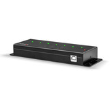 Lindy 42794, USB hub Sort