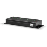 Lindy 7-port USB 2.0 metal hub, USB hub Sort