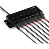 Lindy 7-port USB 2.0 metal hub, USB hub Sort