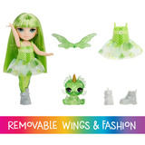 MGA Entertainment Rainbow High Littles Fantasy Fairies - Emerald, Dukke 