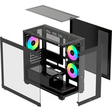 Ocypus Gamma-C50-BKG400XX-GL, Towerkabinet Sort