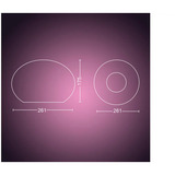 Philips Hue White & Color Ambiance Flourish Bordlampe, LED lys Hvid