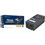 SilverStone TX500 Gold enhed til strømforsyning 500 W 20+4 pin ATX TFX Sort, PC strømforsyning Sort, 500 W, 90 - 264 V, 47 - 63 Hz, Aktiv, 100 W, 499,2 W