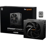be quiet! BN338 enhed til strømforsyning 1000 W 20+4 pin ATX ATX Sort, PC strømforsyning Sort, 1000 W, 100 - 240 V, 1070 W, 50/60 Hz, 13/6.5 A, 150 W