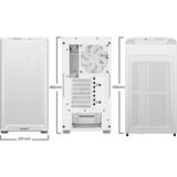 be quiet! PURE BASE 501 Airflow White Midi Tower Hvid, Towerkabinet Hvid, Midi Tower, PC, Hvid, ATX, micro ATX, Mini-ITX, Acrylonitrilbutadienstyren, Stål, 17,8 cm