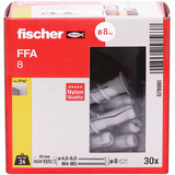 fischer Porøsbetonpløk FFA 8, Dyvel Lys grå