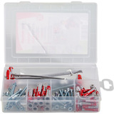 fischer Profi-Box DuoPower / DuoTec + skruer, Dyvel Lys grå/Rød