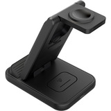 goobay Trådløs 3-i-1 oplader, 15 W, Ladestation Sort