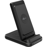 goobay Trådløs 3-i-1 oplader, 15 W, Ladestation Sort