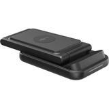 goobay Trådløs 3-i-1 oplader, 15 W, Ladestation Sort