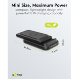 goobay Trådløs 3-i-1 oplader, 15 W, Ladestation Sort