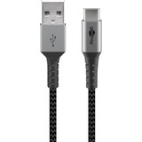 goobay USB 2.0 kabel, USB-A stik > USB-C stik grå/Sølv