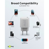 goobay USB-C hurtigoplader, PD, GaN, 20 watt Hvid
