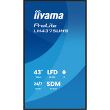 iiyama LH4375UHS-B2AG, Offentlig visning Sort (mat)
