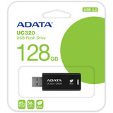 ADATA UC320 USB-nøgle 128 GB USB Type-A 3.2 Gen 1 (3.1 Gen 1) Sort, USB-stik 128 GB, USB Type-A, 3.2 Gen 1 (3.1 Gen 1), 100 MB/s, Uden hætte, Sort