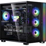 ALTERNATE Gaming-PC Window Edition • RTX 5090 • AMD Ryzen™ 7 9800X3D • 64 GB RAM, Gaming PC Sort/gennemsigtig