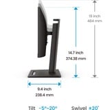 BenQ GW2490T, LED-skærm Sort