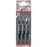 Bosch T 111 C Stiksavklinger High Carbon Steel (HCS) 3 stk Stiksavklinger, Spånplade, Fiberbræt, Krydsfiner, Blødt træ, High Carbon Steel (HCS), 5 cm, 3 mm, 10 cm