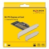 DeLOCK 90047 interface-kort/adapter Intern M.2, Interface card PCIe, M.2, PCIe 4.0, Grøn, Grå, PC, Windows 10, Windows 10 x64, Windows 8.1, Windows 8.1 x64