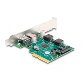 DeLOCK PCI Express x4 kort til 1 x ekstern USB 10 Gbps Type-C stik + 1 x ekstern USB 10 Gbps Type-A stik, USB-controlleren 