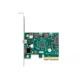 DeLOCK PCI Express x4 kort til 1 x ekstern USB 10 Gbps Type-C stik + 1 x ekstern USB 10 Gbps Type-A stik, USB-controlleren 
