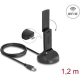 DeLOCK Wi-Fi 6E Dualband WLAN USB-adapter AX3000, Wi-Fi-adapter 