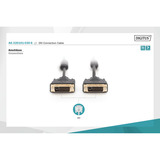 Digitus AK-320101-030-S, Kabel Sort
