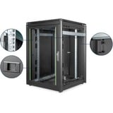Digitus DN-19 22U-8/8-B-1 stativ Fritstående reol Sort, IT kabinet Sort, Fritstående reol, 22U, 800 kg, 800 g, Sort