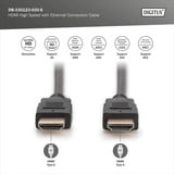 Digitus HDMI Premium High Speed tilslutningskabel, med Ethernet, UHD 4K Sort