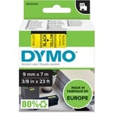 Dymo Originale D1-etiketter | Sort skrift på gul tape | 9 mm x 7 m | Selvklæbende etiketter til LabelManager-mærkningsmaskiner | Fremstillet i Europa Sort på gul, Polyester, Belgien, -18 - 90 °C, DYMO, LabelManager, LabelWriter 450 DUO