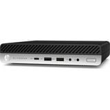 HP EliteDesk 800 G4 MP Renoveret, Mini-PC Sort/Sølv