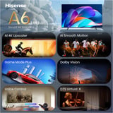 Hisense 43A6S, LED-tv Sort/mørk grå