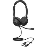 Jabra Evolve2 30 SE Headset Ledningsført Kontor/Callcenter USB Type-C / USB Type-A Sort Sort, Ledningsført, Kontor/Callcenter, 20 - 20000 Hz, 125 g, Headset, Sort