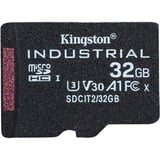 Kingston 32GB microSDHC Industrial C10 A1 pSLC kort enkeltpakke uden adapter, Hukommelseskort Sort, 32 GB, MicroSDHC, Klasse 10, UHS-I, 100 MB/s, 80 MB/s