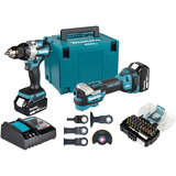 Makita Batteri-kombinationssæt DLX2592JX1, 18 Volt, Bore-/ skruemaskine Blå/Sort