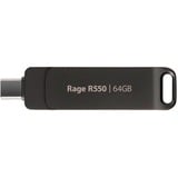 Patriot Rage R550 64GB, USB-stik Sort