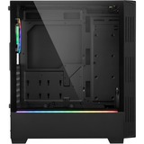 Sharkoon RGB LIT 100 Midi Tower Sort, Towerkabinet Sort, Midi Tower, PC, Sort, ATX, micro ATX, Mini-ITX, Blå, Grøn, Rød, Kabinet faner, Front