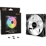 be quiet! Light Wings LX PWM 140 mm, Sag fan Sort