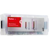 fischer Mini FixTainer DuoPower + Skruer, Dyvel Lys grå/Rød