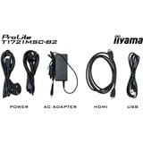 iiyama ProLite T1721MSC-B2 computerskærm 43,2 cm (17") 1280 x 1024 pixel SXGA LED Berøringsskærm Bordplade Sort, LED-skærm Sort (mat), 43,2 cm (17"), 1280 x 1024 pixel, SXGA, LED, 5 ms, Sort